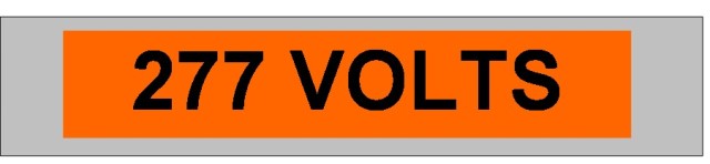 3" x 13" Conduit/Cable Label - 277 Volts